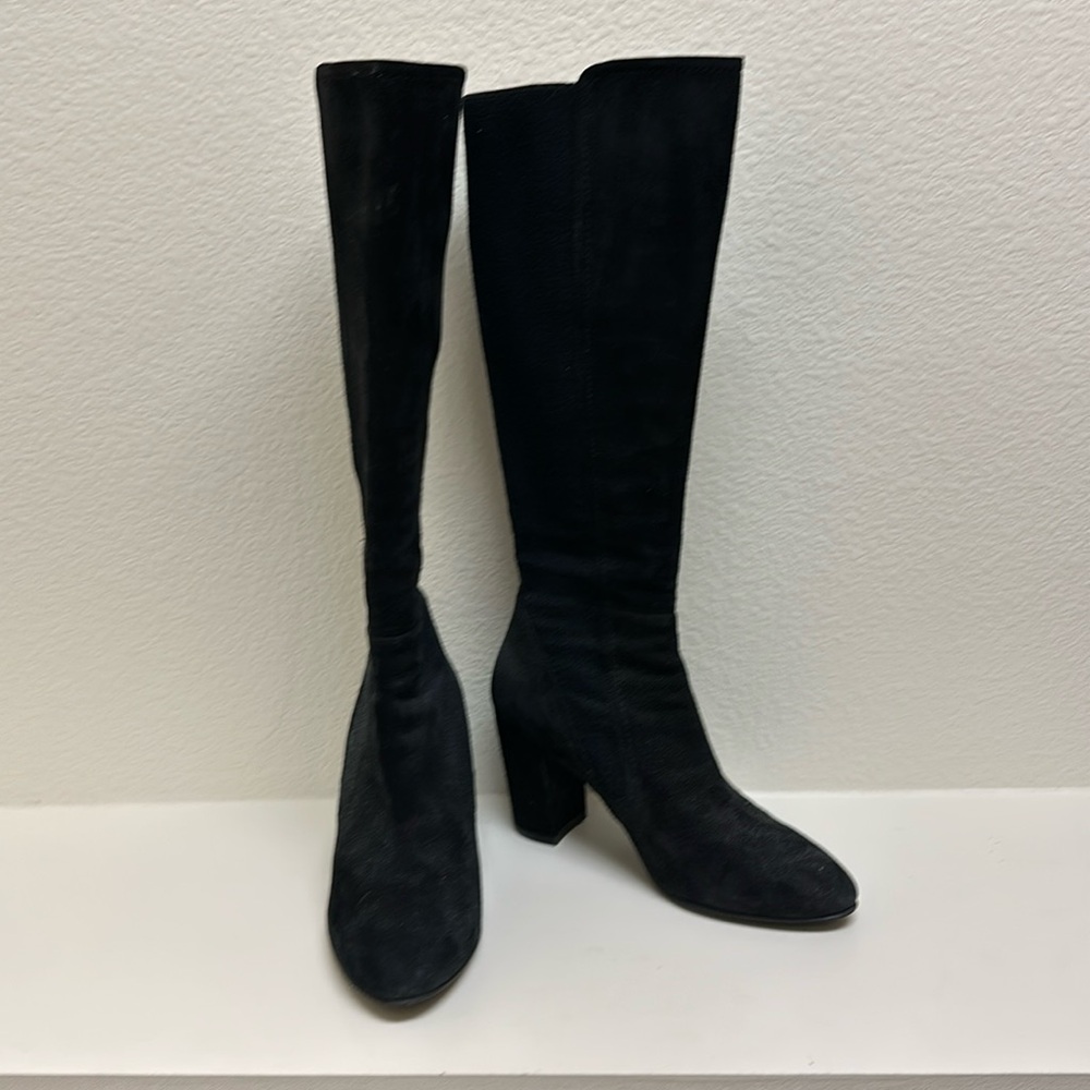 Stuart Weitzman black suede boots